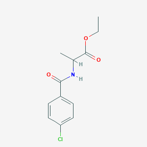 molecular formula C12H14ClNO3 B15200068 ethyl N-[(4-chlorophenyl)carbonyl]alaninate 