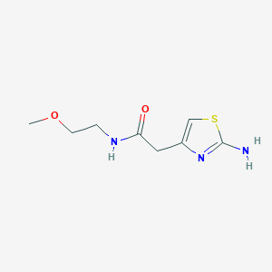 B1520007 2-(2-amino-1,3-thiazol-4-yl)-N-(2-methoxyethyl)acetamide CAS No. 1019111-57-9