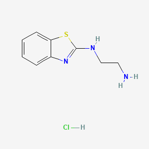molecular formula C9H12ClN3S B1520010 N-(2-aminoethyl)-1,3-benzothiazol-2-amine hydrochloride CAS No. 1172857-56-5
