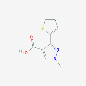 molecular formula C9H8N2O2S B1520019 1-methyl-3-(thiophen-2-yl)-1H-pyrazole-4-carboxylic acid CAS No. 1152510-37-6