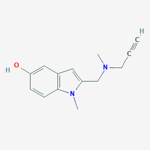 molecular formula C14H16N2O B152002 N-Methyl-N-(2-propynyl)-2-(5-hydroxy-1-methylindolyl)methylamine CAS No. 130081-94-6