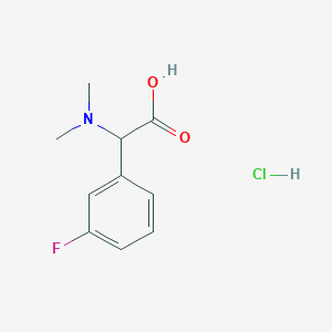 molecular formula C10H13ClFNO2 B1520031 (二甲氨基)(3-氟苯基)乙酸盐酸盐 CAS No. 1214126-90-5