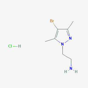 molecular formula C7H13BrClN3 B1520035 2-(4-Bromo-3,5-dimethyl-1H-pyrazol-1-YL)ethanamine hydrochloride CAS No. 1177339-63-7