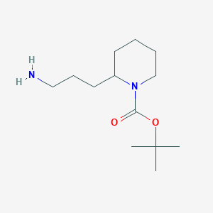 molecular formula C13H26N2O2 B1520042 叔丁基2-(3-氨基丙基)哌啶-1-羧酸酯 CAS No. 887587-47-5