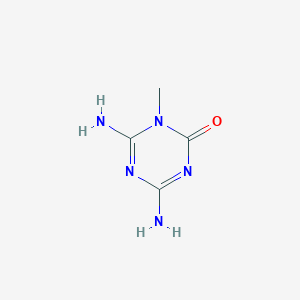 molecular formula C4H7N5O B152005 4,6-Diamino-1-methyl-1,3,5-triazin-2(1H)-one CAS No. 127480-12-0