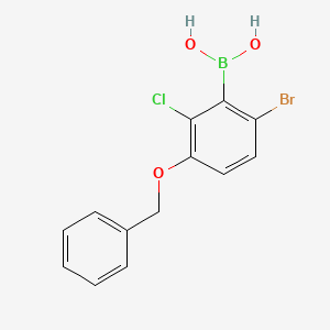 molecular formula C13H11BBrClO3 B1520050 3-苯甲氧基-6-溴-2-氯苯硼酸 CAS No. 1309980-90-2