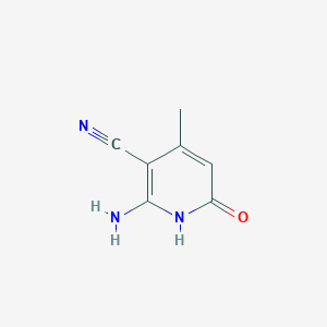 molecular formula C7H7N3O B15200529 2-Amino-4-methyl-6-oxo-1,6-dihydropyridine-3-carbonitrile 
