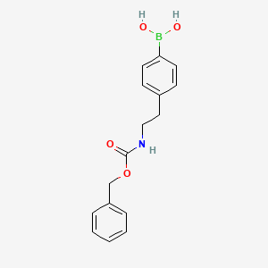 molecular formula C16H18BNO4 B1520055 4-(2-(Benzyloxycarbonylamino)ethyl)phenylboronic acid CAS No. 957034-40-1