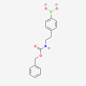 molecular formula C16H18BNO4 B1520055 （4-(2-（（苄氧羰基）氨基）乙基）苯基）硼酸 CAS No. 957034-40-1