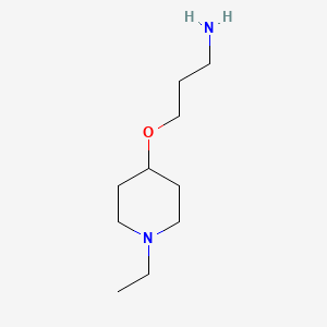 3-[(1-Ethylpiperidin-4-YL)oxy]propan-1-amine