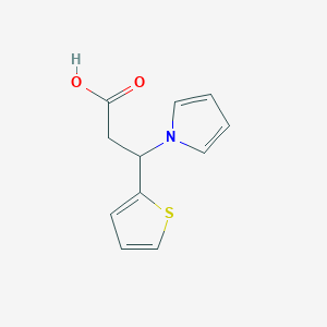 molecular formula C11H11NO2S B1520064 3-(1H-pyrrol-1-yl)-3-(thiophen-2-yl)propanoic acid CAS No. 1170367-33-5