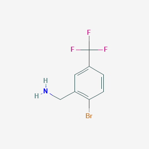 molecular formula C8H7BrF3N B1520068 (2-Bromo-5-(trifluoromethyl)phenyl)methanamine CAS No. 771582-26-4