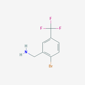 molecular formula C8H7BrF3N B1520068 (2-溴-5-(三氟甲基)苯基)甲胺 CAS No. 771582-26-4