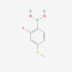 molecular formula C7H8BFO2S B1520070 4-Borono-3-fluorothioanisole CAS No. 957060-84-3