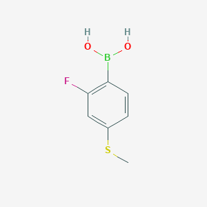 4-Borono-3-fluorothioanisole