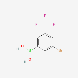 molecular formula C7H5BBrF3O2 B1520073 3-Bromo-5-(trifluoromethyl)phenylboronic acid CAS No. 913835-64-0