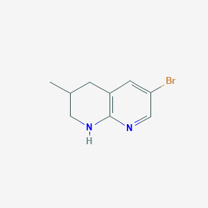 molecular formula C9H11BrN2 B1520082 6-Bromo-3-methyl-1,2,3,4-tetrahydro-1,8-naphthyridine CAS No. 1204297-57-3