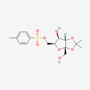 molecular formula C16H22O8S B15200865 6-O-Tosyl-2,3-O-isopropylidene-a-L-sorbofuranose 