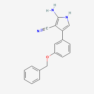 2-amino-4-(3-(benzyloxy)phenyl)-1H-pyrrole-3-carbonitrile