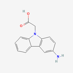 molecular formula C14H12N2O2 B1520110 (3-amino-9H-carbazol-9-yl)acetic acid CAS No. 51035-05-3