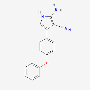 molecular formula C17H13N3O B1520111 2-amino-4-(4-phenoxyphenyl)-1H-pyrrole-3-carbonitrile CAS No. 1199589-61-1