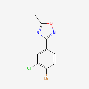 molecular formula C9H6BrClN2O B1520115 3-(4-Bromo-3-chlorophenyl)-5-methyl-1,2,4-oxadiazole CAS No. 1199589-75-7