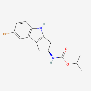 molecular formula C15H17BrN2O2 B1520118 propan-2-yl N-[(2S)-7-bromo-1H,2H,3H,4H-cyclopenta[b]indol-2-yl]carbamate CAS No. 1212283-31-2