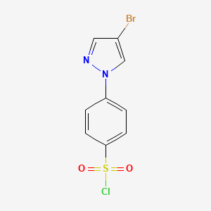 molecular formula C9H6BrClN2O2S B1520121 4-(4-溴-1H-吡唑-1-基)苯磺酰氯 CAS No. 1174064-62-0