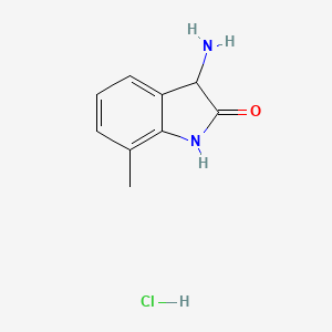 molecular formula C9H11ClN2O B1520122 3-Amino-7-methyl-1,3-dihydro-2H-indol-2-one hydrochloride CAS No. 1214090-45-5
