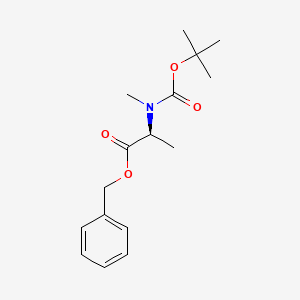 molecular formula C16H23NO4 B15201362 Benzyl N-(tert-butoxycarbonyl)-N-methyl-L-alaninate 