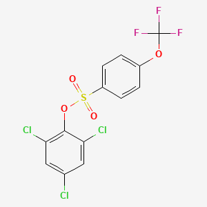 molecular formula C13H6Cl3F3O4S B1520138 2,4,6-Trichlorophenyl 4-(trifluoromethoxy)benzenesulfonate CAS No. 1171919-27-9
