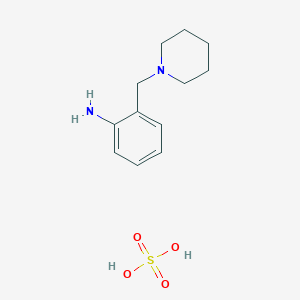 molecular formula C12H20N2O4S B1520149 2-(Piperidin-1-ylmethyl)aniline sulfate CAS No. 1185494-43-2