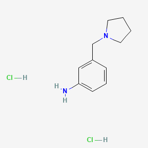 molecular formula C11H18Cl2N2 B1520164 [3-(1-Pyrrolidinylmethyl)phenyl]amine dihydrochloride CAS No. 1185347-04-9