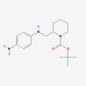 molecular formula C17H27N3O2 B1520167 2-[(4-amino-phenylamino)-methyl]- piperidine-1-carboxylic acid tert-butyl ester CAS No. 1159976-36-9