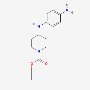 molecular formula C16H25N3O2 B1520176 4-(4-Amino-phenylamino)-piperidine-1-carboxylic acid tert-butyl ester CAS No. 1071932-29-0