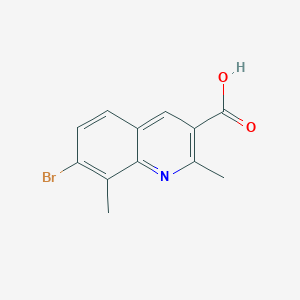 molecular formula C12H10BrNO2 B1520180 7-Bromo-2,8-dimethylquinoline-3-carboxylic acid CAS No. 1189106-92-0