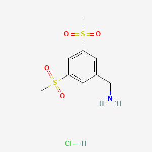 molecular formula C9H14ClNO4S2 B1520194 3,5-Bis(methylsulfonyl)benzylamine hydrochloride CAS No. 1171787-85-1