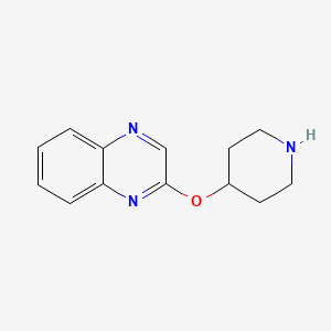 molecular formula C13H15N3O B1520203 2-(Piperidin-4-yloxy)quinoxaline CAS No. 1185538-34-4