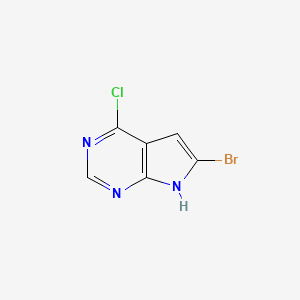 molecular formula C6H3BrClN3 B1520217 6-Bromo-4-chloro-7H-pyrrolo[2,3-D]pyrimidine CAS No. 784150-41-0