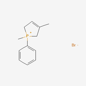 molecular formula C12H16BrP B15202215 1,3-Dimethyl-1-phenyl-2,5-dihydro-1H-phosphol-1-ium bromide 