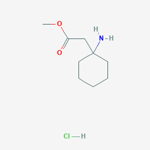 molecular formula C9H18ClNO2 B1520223 Methyl 2-(1-aminocyclohexyl)acetate hydrochloride CAS No. 1016258-17-5