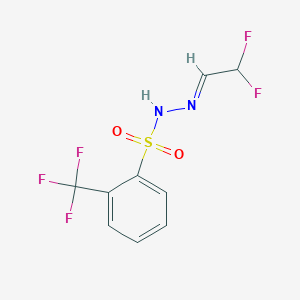 molecular formula C9H7F5N2O2S B15202355 N'-(2,2-Difluoroethylidene)-2-(trifluoromethyl)benzenesulfonohydrazide 
