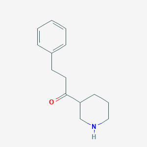 molecular formula C14H19NO B1520243 3-Phenyl-1-piperidin-3-ylpropan-1-one CAS No. 1177350-80-9