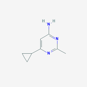 molecular formula C8H11N3 B1520244 6-Cyclopropyl-2-methylpyrimidin-4-amine CAS No. 1159818-40-2