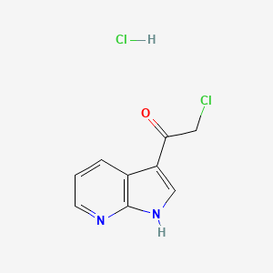 molecular formula C9H8Cl2N2O B1520246 2-Chloro-1-(1H-pyrrolo[2,3-b]pyridin-3-yl)ethanone hydrochloride CAS No. 1181457-88-4