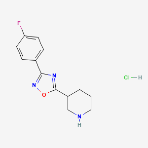 B1520250 3-[3-(4-Fluorophenyl)-1,2,4-oxadiazol-5-yl]piperidine hydrochloride CAS No. 1235439-35-6