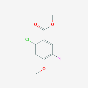 molecular formula C9H8ClIO3 B15202502 Methyl 2-chloro-5-iodo-4-methoxybenzoate 