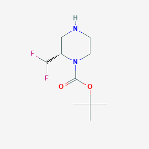 molecular formula C10H18F2N2O2 B15202541 tert-Butyl (S)-2-(difluoromethyl)piperazine-1-carboxylate 