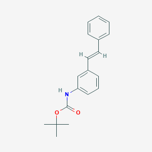 molecular formula C19H21NO2 B15202677 tert-Butyl (E)-(3-styrylphenyl)carbamate 