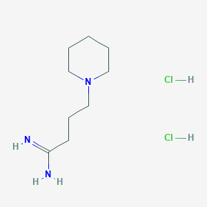 molecular formula C9H21Cl2N3 B1520279 4-(Piperidin-1-yl)butanimidamide dihydrochloride CAS No. 1240526-76-4